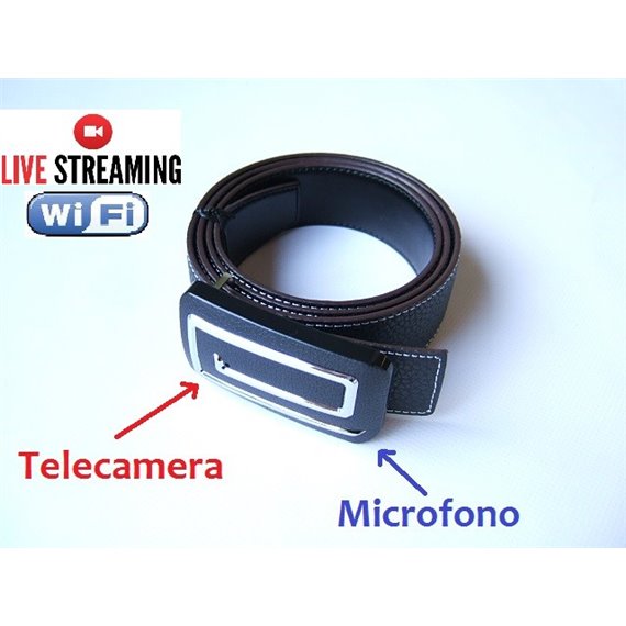 Cintura con Mini camera HD Ready 720p, registra e tresmette Audio/Video via Wi-Fi e 3G con Motion Detector
