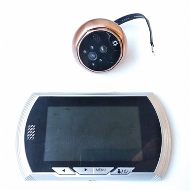 Spioncino Elettronico con Monitor interno, Motion Detector PIR + Videoregistratore