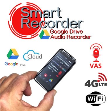 Registratore Audio digitale WiFi + 4G che invia automaticamente su Google Drive le registrazioni appena effettuate