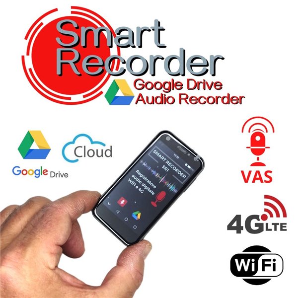 Registratore Audio digitale WiFi + 4G che invia automaticamente su Google Drive le registrazioni appena effettuate