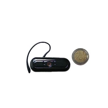 Mini camera nascosta in un classico auricolare Bluetooth con DVR integrato su MicroSD in FullHD 1080p