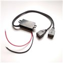 Mini Alimentatore con 2 uscite USB da Auto da 8V/32V a 5V 3Ah per alimentare Microspie VideoSpie e Telecamere per uso in auto