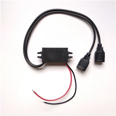 Mini Alimentatore con 2 uscite USB da Auto da 8V/32V a 5V 3Ah per alimentare Microspie VideoSpie e Telecamere per uso in auto