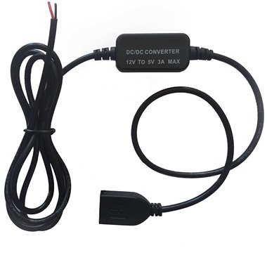 Mini Alimentatore per Auto da 8V/32V a 5V 3Ah con 1 uscita USB per alimentare Microspie VideoSpie e Telecamere per uso in auto