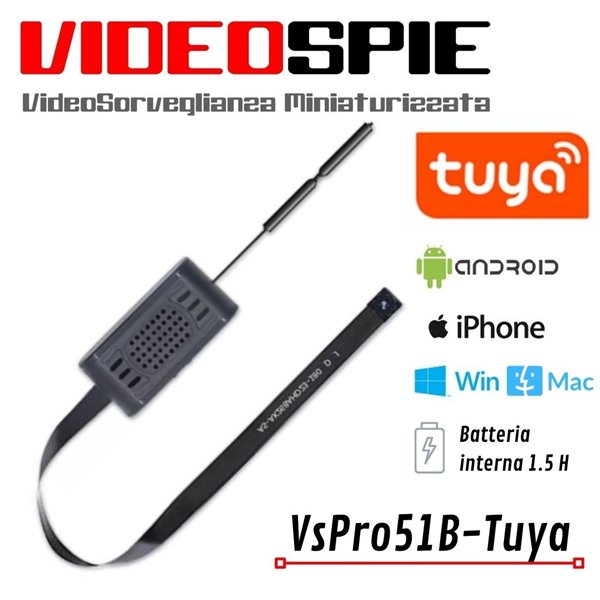 SpyCam VideoSpia FullHD 1080p trasmette e registra audio/video in remoto con Motion Detection e batteria interna da 1,5 ore