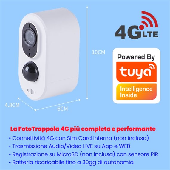 Fototrappola con sim 4G
