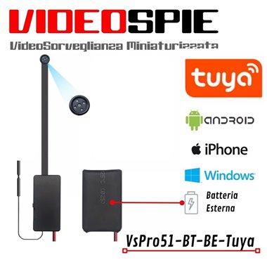SpyCam VideoSpia FullHD 1080p a BOTTONE trasmette e registra audio/video in remoto con e batteria esterna da 3 ore