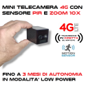 Mini Telecamera 4G con zoom 10x
