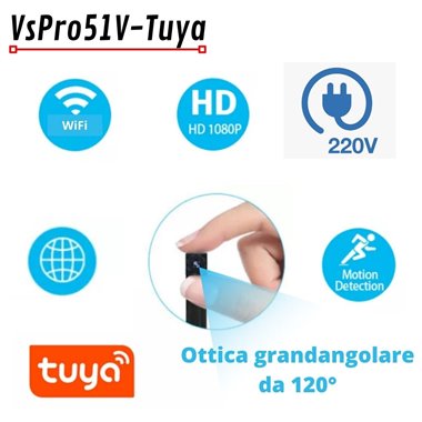 Spy cam con alimentazione diretta a 220V